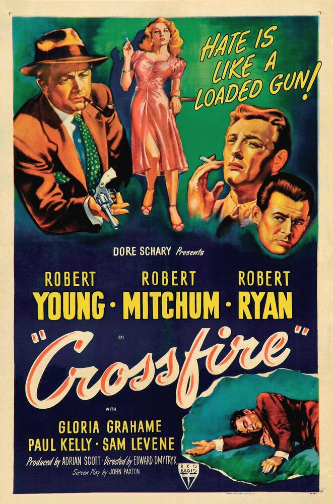 Перекрестный огонь (1947) постер